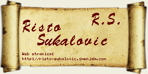 Risto Šukalović vizit kartica